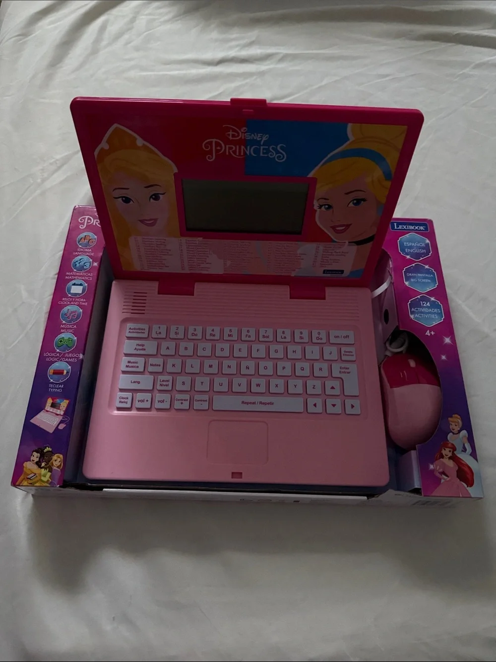 Disney Princess Pink Bilingual Educational Tablet with Mouse